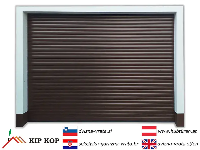 DVIŽNA ROLO55 GARAŽNA VRATA 286 X 170 BARVE RJAVA RAL 8017