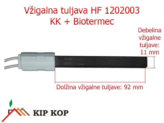 KK HF 1202003 KVARČNA VŽIGALNA TULJAVA ZA KAMINE PEČI NA PELETE