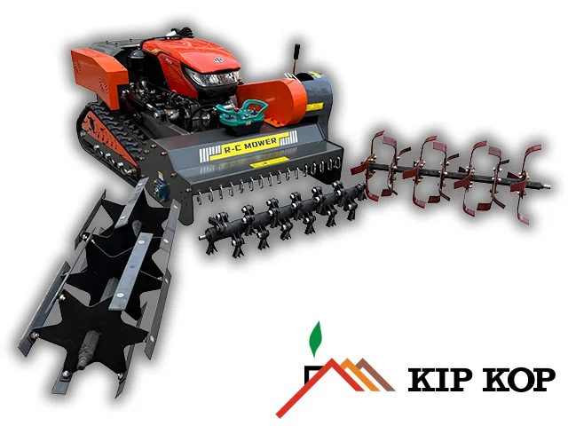 DIZELSKI MULTIFUNKCIJSKI MULČAR GOSENIČAR NA DALJINSKO UPRAVLJANJE